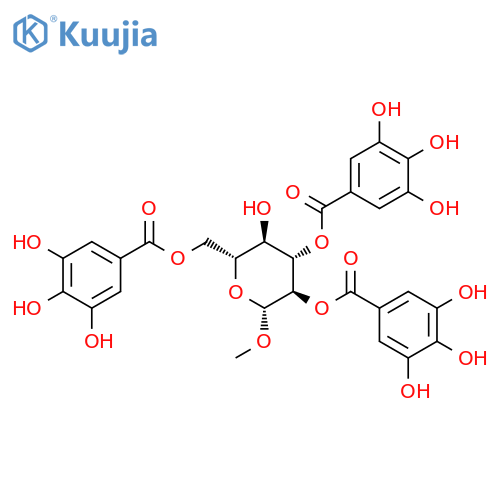 methyl 2,3,6-tri-O-galloyl-beta-D-glucopyranoside structure