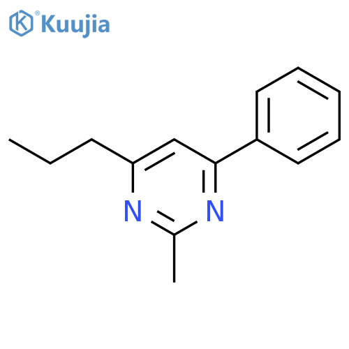 Pyrimidine, 2-methyl-4-phenyl-6-propyl- structure
