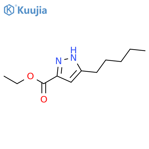 1H-Pyrazole-3-carboxylic acid, 5-pentyl-, ethyl ester structure