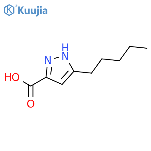 5-pentyl-1H-pyrazole-3-carboxylic acid structure