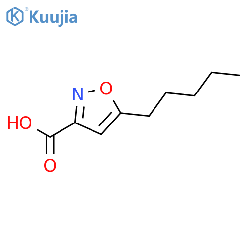 3-Isoxazolecarboxylic acid, 5-pentyl- structure