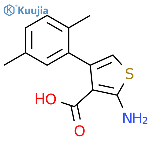 2-amino-4-(2,5-dimethylphenyl)thiophene-3-carboxylic acid structure