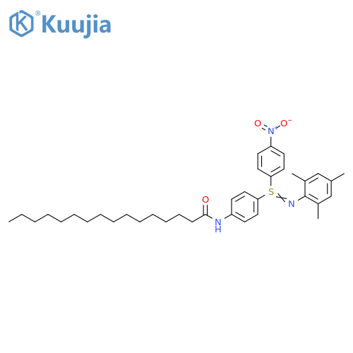Hexadecanamide, N-[4-[S-(4-nitrophenyl)-N-(2,4,6-trimethylphenyl)sulfinimidoyl]phenyl]- structure