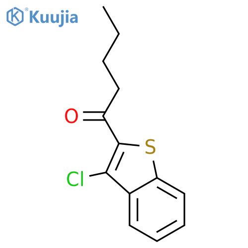 1-PENTANONE, 1-(3-CHLOROBENZO[B]THIEN-2-YL)- structure