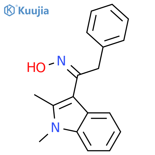 ETHANONE, 1-(1,2-DIMETHYL-1H-INDOL-3-YL)-2-PHENYL-, OXIME, (Z)- structure
