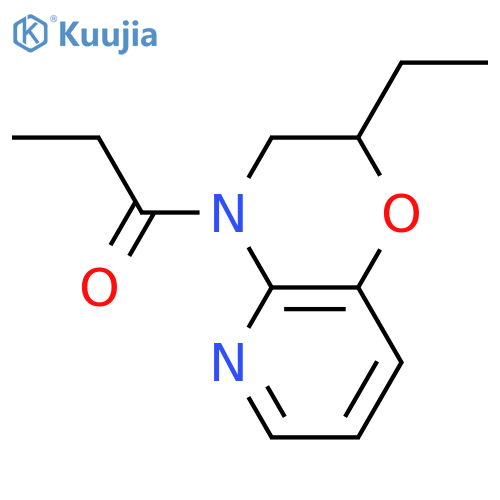 1-Propanone,1-(2-ethyl-2,3-dihydro-4H-pyrido[3,2-b]-1,4-oxazin-4-yl)- structure