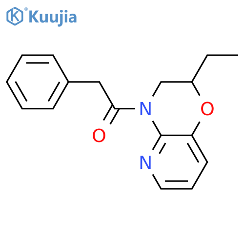 2H-PYRIDO[3,2-B]-1,4-OXAZINE, 2-ETHYL-3,4-DIHYDRO-4-(PHENYLACETYL)- structure