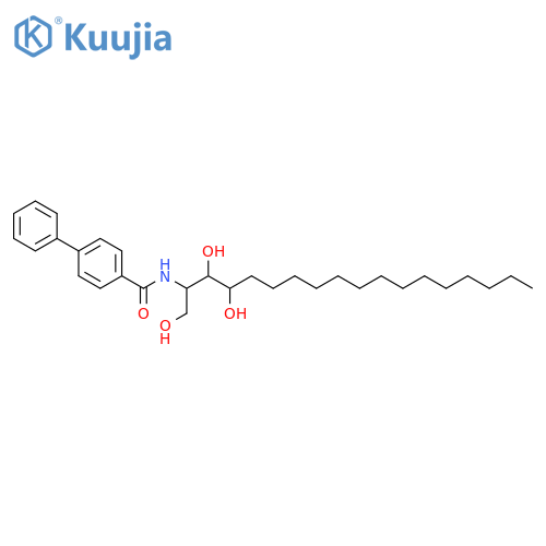 [1,1'-Biphenyl]-4-carboxamide, N-[2,3-dihydroxy-1-(hydroxymethyl)heptadecyl]- structure