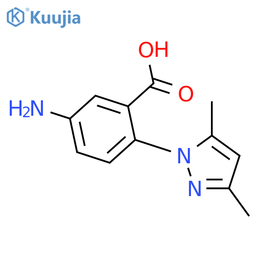 5-Amino-2-(3,5-dimethyl-1H-pyrazol-1-yl)benzoic Acid structure