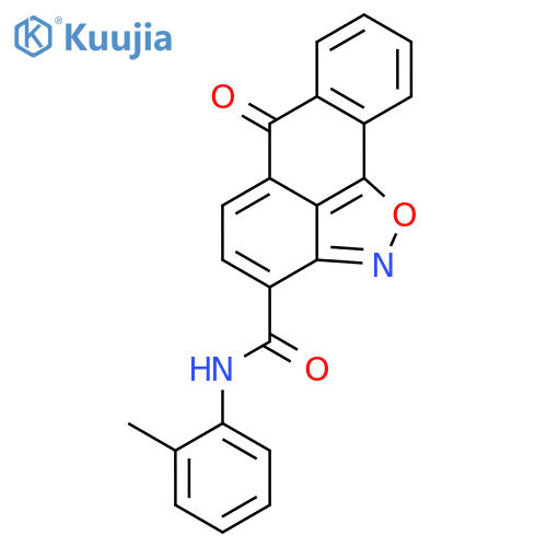 6H-Anthra[1,9-cd]isoxazole-3-carboxamide, N-(2-methylphenyl)-6-oxo- structure