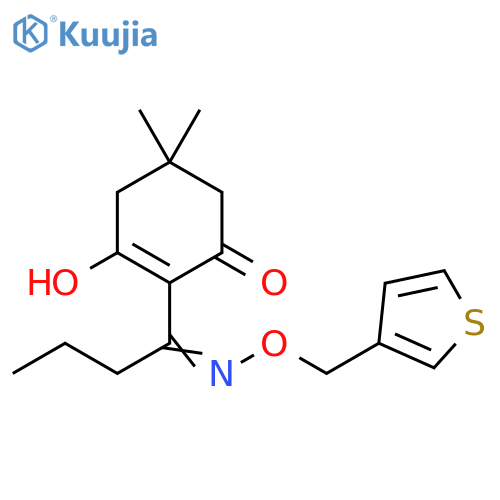 2-Cyclohexen-1-one, 3-hydroxy-5,5-dimethyl-2-[1-[(3-thienylmethoxy)imino]butyl]- structure