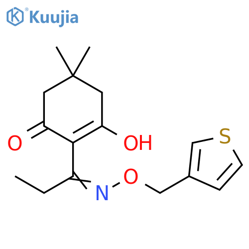 2-Cyclohexen-1-one,3-hydroxy-5,5-dimethyl-2-[1-[(3-thienylmethoxy)imino]propyl]- structure