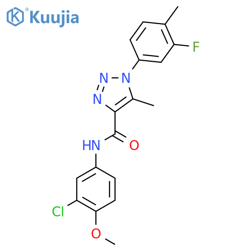 N-(3-chloro-4-methoxyphenyl)-1-(3-fluoro-4-methylphenyl)-5-methyl-1H-1,2,3-triazole-4-carboxamide structure