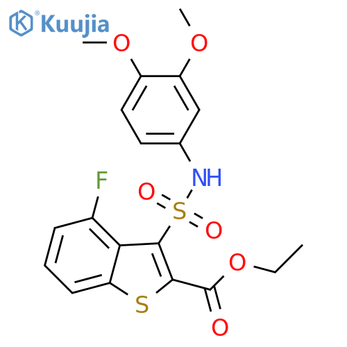 ethyl 3-(3,4-dimethoxyphenyl)sulfamoyl-4-fluoro-1-benzothiophene-2-carboxylate structure