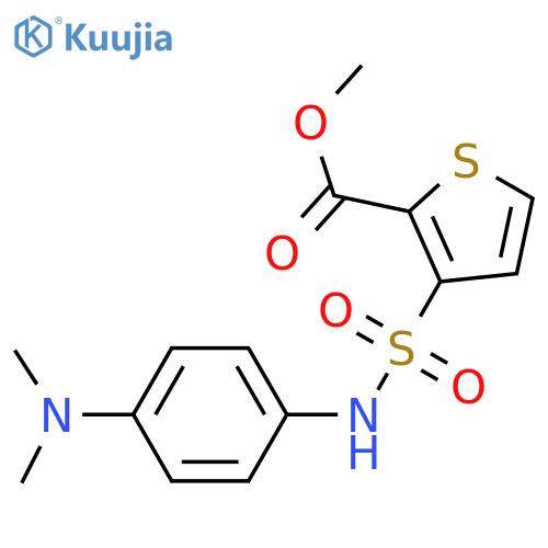 methyl 3-{4-(dimethylamino)phenylsulfamoyl}thiophene-2-carboxylate structure