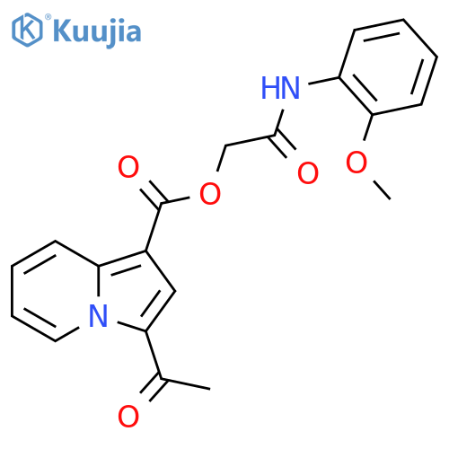 (2-methoxyphenyl)carbamoylmethyl 3-acetylindolizine-1-carboxylate structure