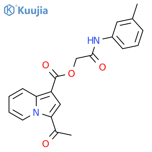(3-methylphenyl)carbamoylmethyl 3-acetylindolizine-1-carboxylate structure