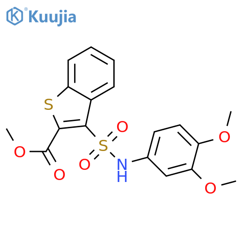 methyl 3-(3,4-dimethoxyphenyl)sulfamoyl-1-benzothiophene-2-carboxylate structure