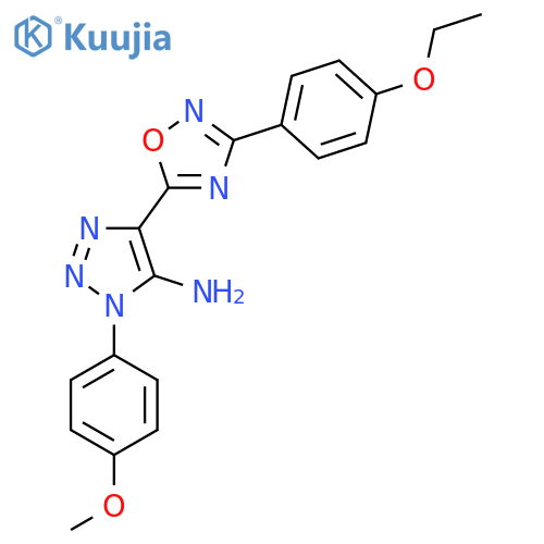 4-3-(4-ethoxyphenyl)-1,2,4-oxadiazol-5-yl-1-(4-methoxyphenyl)-1H-1,2,3-triazol-5-amine structure