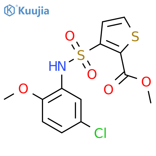 methyl 3-(5-chloro-2-methoxyphenyl)sulfamoylthiophene-2-carboxylate structure