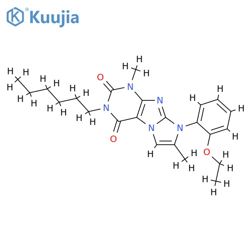8-(2-ethoxyphenyl)-3-hexyl-1,7-dimethyl-1H,2H,3H,4H,8H-imidazo1,2-gpurine-2,4-dione structure