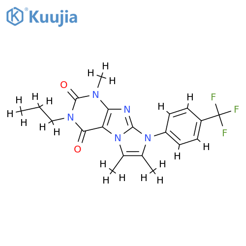 1,6,7-trimethyl-3-propyl-8-4-(trifluoromethyl)phenyl-1H,2H,3H,4H,8H-imidazo1,2-gpurine-2,4-dione structure