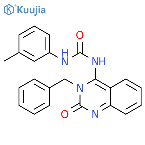 3-(4E)-3-benzyl-2-oxo-1,2,3,4-tetrahydroquinazolin-4-ylidene-1-(3-methylphenyl)urea structure
