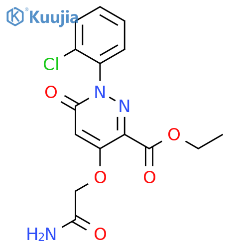 ethyl 4-(carbamoylmethoxy)-1-(2-chlorophenyl)-6-oxo-1,6-dihydropyridazine-3-carboxylate structure