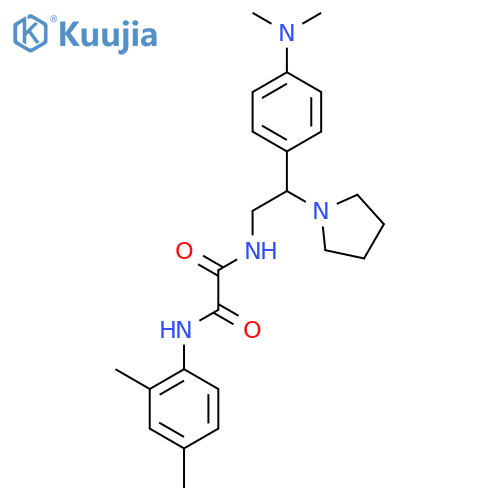 N'-{2-4-(dimethylamino)phenyl-2-(pyrrolidin-1-yl)ethyl}-N-(2,4-dimethylphenyl)ethanediamide structure