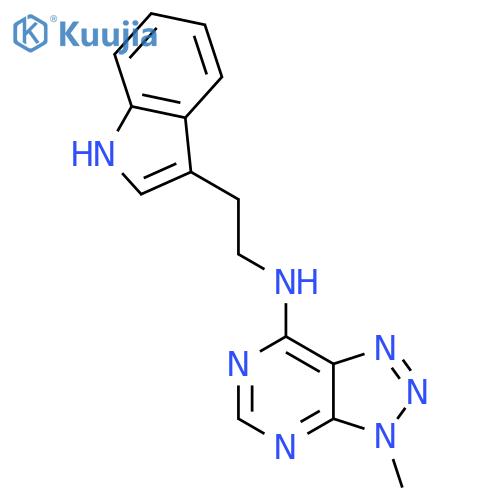 N-2-(1H-indol-3-yl)ethyl-3-methyl-3H-1,2,3triazolo4,5-dpyrimidin-7-amine structure