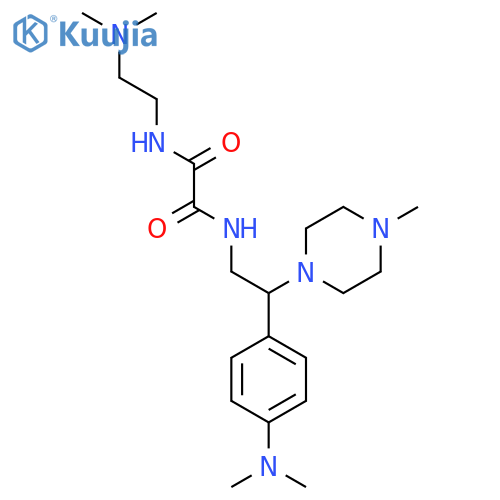 N-2-(dimethylamino)ethyl-N'-{2-4-(dimethylamino)phenyl-2-(4-methylpiperazin-1-yl)ethyl}ethanediamide structure
