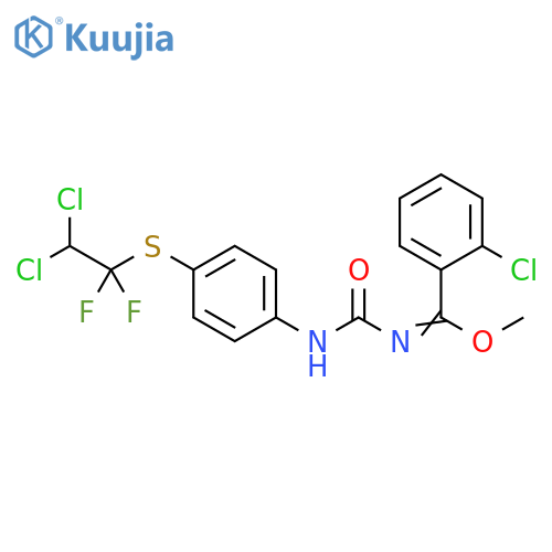 Benzenecarboximidic acid,2-chloro-N-[[[4-[(2,2-dichloro-1,1-difluoroethyl)thio]phenyl]amino]carbonyl]-, methyl ester structure