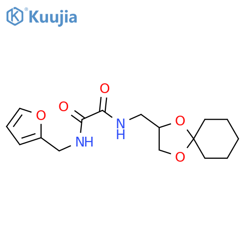 N-({1,4-dioxaspiro4.5decan-2-yl}methyl)-N'-(furan-2-yl)methylethanediamide structure