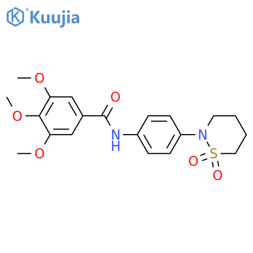 N-4-(1,1-dioxo-1lambda6,2-thiazinan-2-yl)phenyl-3,4,5-trimethoxybenzamide structure