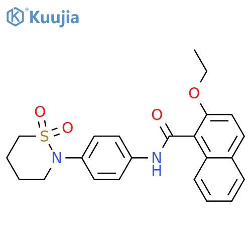 N-4-(1,1-dioxo-1lambda6,2-thiazinan-2-yl)phenyl-2-ethoxynaphthalene-1-carboxamide structure