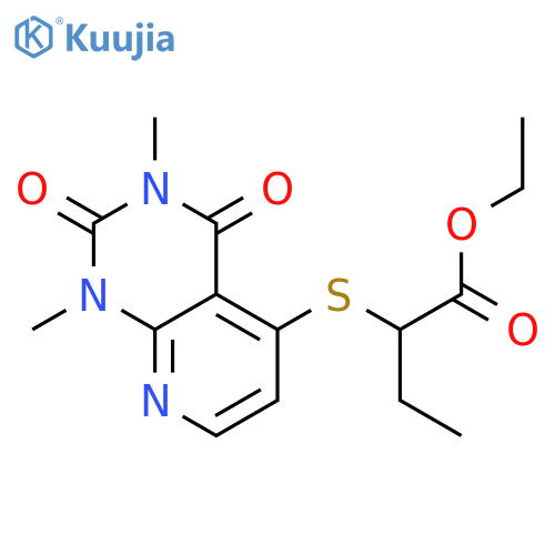 ethyl 2-({1,3-dimethyl-2,4-dioxo-1H,2H,3H,4H-pyrido2,3-dpyrimidin-5-yl}sulfanyl)butanoate structure