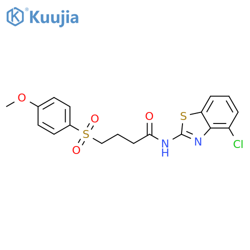 N-(4-chloro-1,3-benzothiazol-2-yl)-4-(4-methoxybenzenesulfonyl)butanamide structure