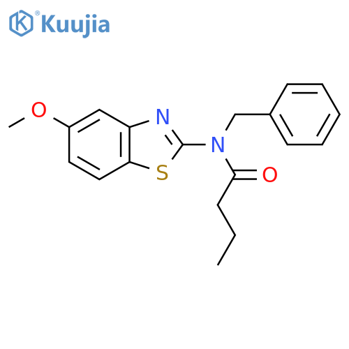 N-benzyl-N-(5-methoxy-1,3-benzothiazol-2-yl)butanamide structure