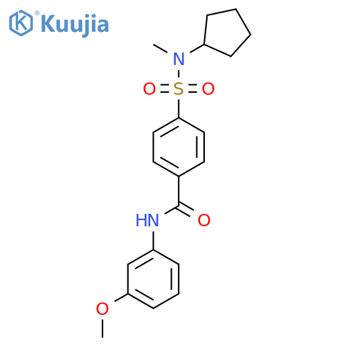 4-cyclopentyl(methyl)sulfamoyl-N-(3-methoxyphenyl)benzamide structure