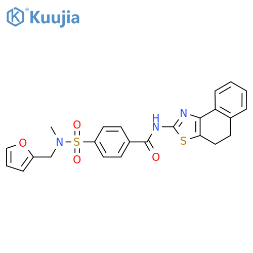 4-{(furan-2-yl)methyl(methyl)sulfamoyl}-N-{4H,5H-naphtho1,2-d1,3thiazol-2-yl}benzamide structure