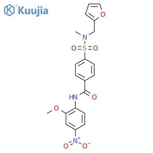 4-{(furan-2-yl)methyl(methyl)sulfamoyl}-N-(2-methoxy-4-nitrophenyl)benzamide structure