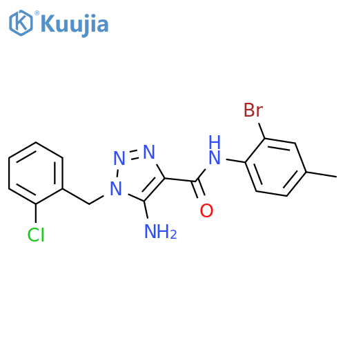 5-amino-N-(2-bromo-4-methylphenyl)-1-(2-chlorophenyl)methyl-1H-1,2,3-triazole-4-carboxamide structure