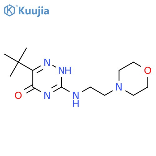 6-tert-butyl-3-{2-(morpholin-4-yl)ethylamino}-4,5-dihydro-1,2,4-triazin-5-one structure