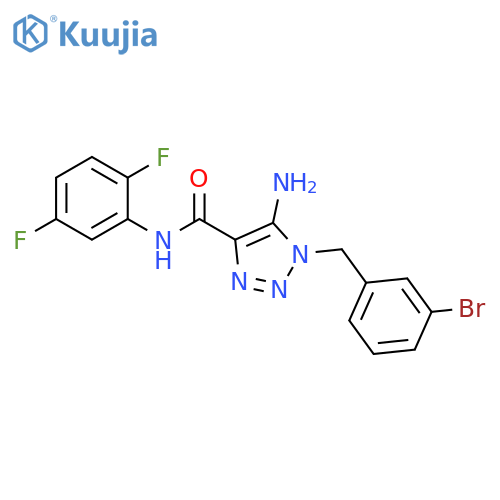 5-amino-1-(3-bromophenyl)methyl-N-(2,5-difluorophenyl)-1H-1,2,3-triazole-4-carboxamide structure