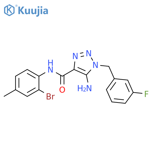 5-amino-N-(2-bromo-4-methylphenyl)-1-(3-fluorophenyl)methyl-1H-1,2,3-triazole-4-carboxamide structure
