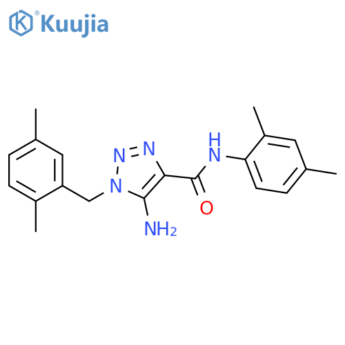 5-amino-N-(2,4-dimethylphenyl)-1-(2,5-dimethylphenyl)methyl-1H-1,2,3-triazole-4-carboxamide structure