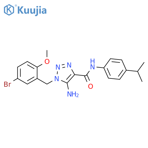 5-amino-1-(5-bromo-2-methoxyphenyl)methyl-N-4-(propan-2-yl)phenyl-1H-1,2,3-triazole-4-carboxamide structure