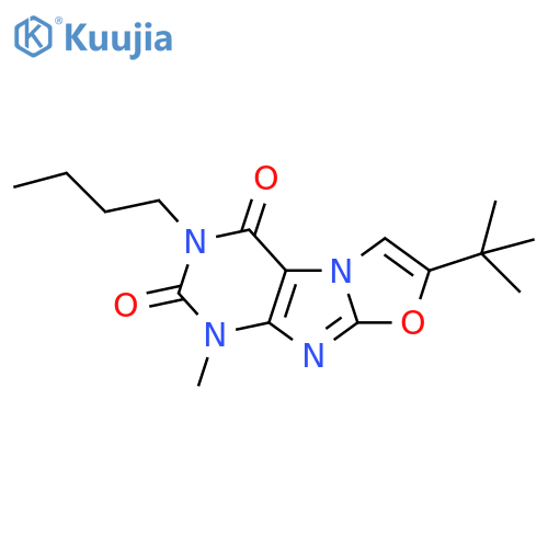 3-butyl-7-tert-butyl-1-methyl-1H,2H,3H,4H-1,3oxazolo3,2-gpurine-2,4-dione structure