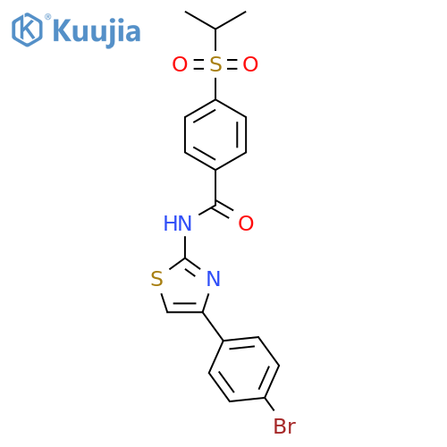 N-4-(4-bromophenyl)-1,3-thiazol-2-yl-4-(propane-2-sulfonyl)benzamide structure