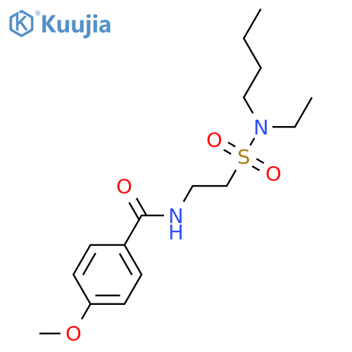 N-{2-butyl(ethyl)sulfamoylethyl}-4-methoxybenzamide structure